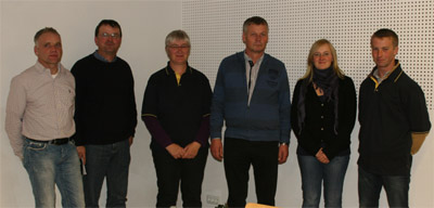 Der neue Fachbeirat Vielseitigkeit: v.l. Roland Maaß, Christian Zehe, Bianca Sack (Vorsitzende), Georg Koch, Andrea Sack (Jugendsprecherin), Andreas Brandt (Disziplintrainer).